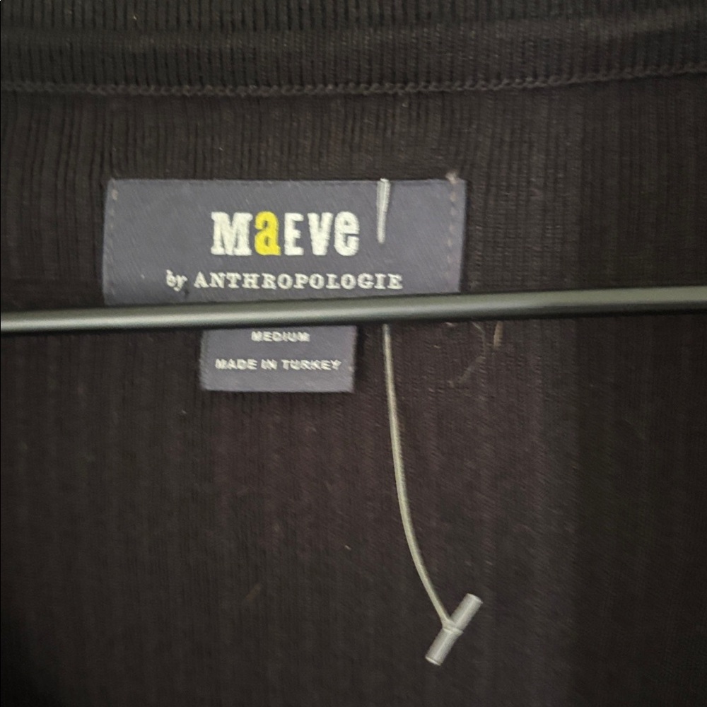 Anthropologie Maeve Black Cardigan with gold buttons size medium - Picture 3 of 4